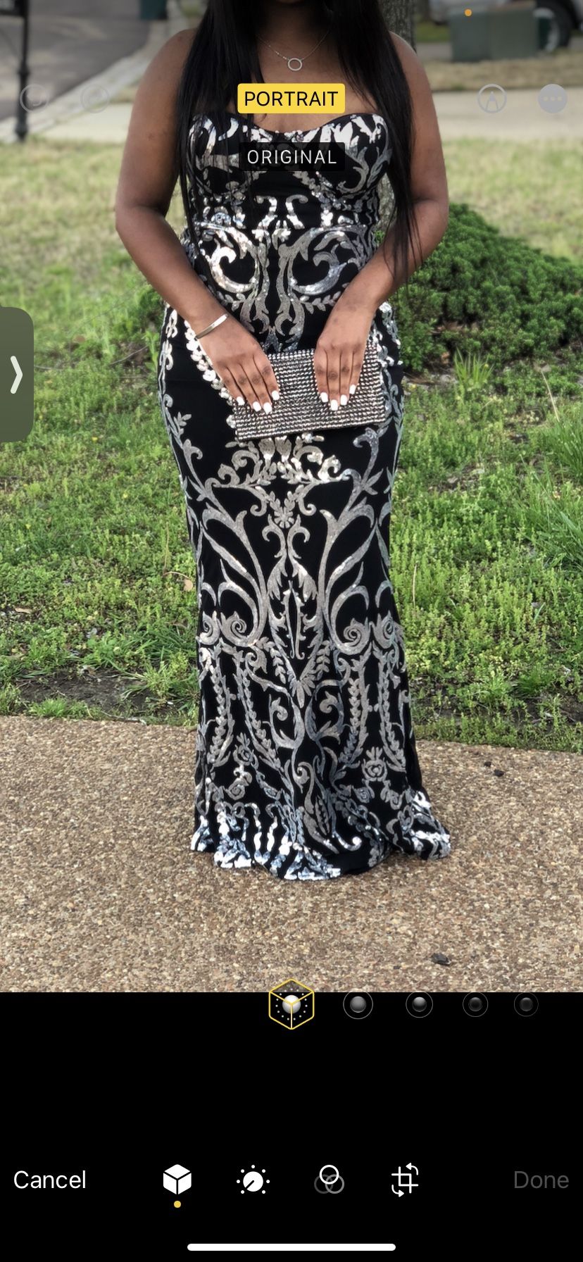 Prom Dress, Shoes, And Purse