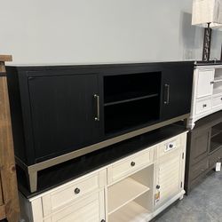 70” Tv Console Black/gold 