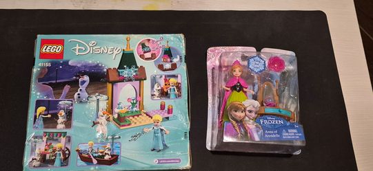 Frozen Lego set and Princess Anna toy