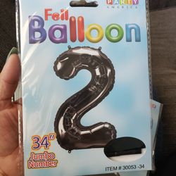 Foil Balloon #2 Black N #0