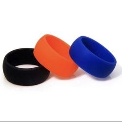 Silicone Wedding Bans For Men 3 Colors Included 