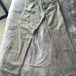 Vintage Y2K Lee Carpenter Pants – Olive Green Workwear (34x32) 