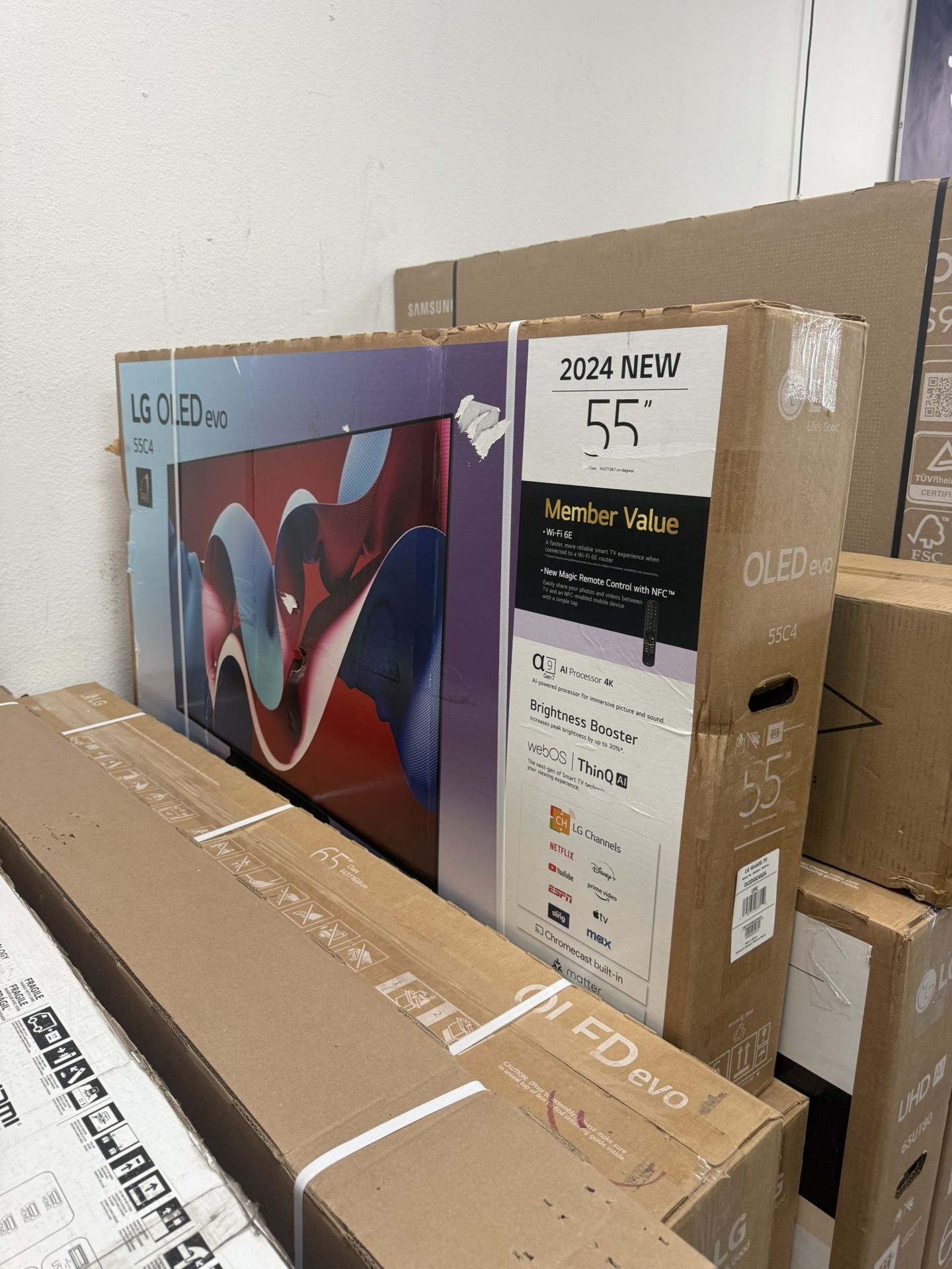 LG 55” OLED C4 4K HDR SMART TV