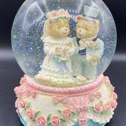Bride And Groom Musical Snow Globe