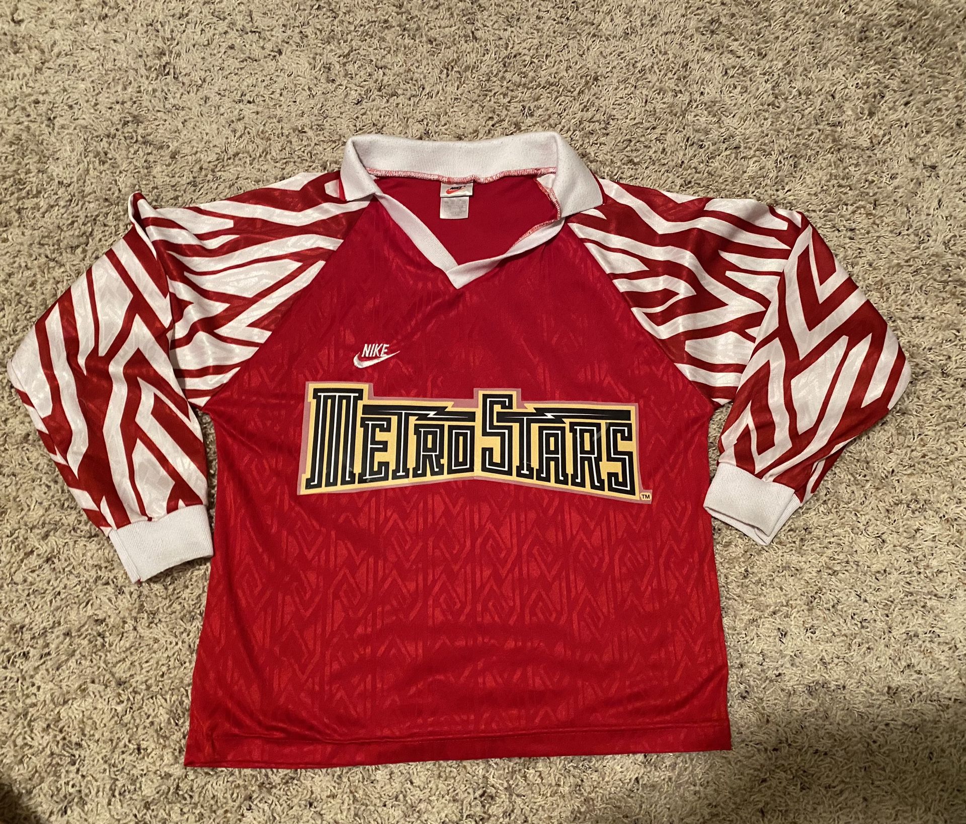 90's New York Metrostars Nike MLS Soccer Futball Jersey Size Medium – Rare  VNTG