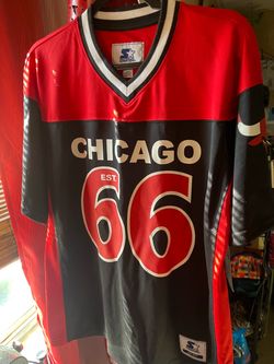 Starter Chicago #66 Jersey Red Black small size