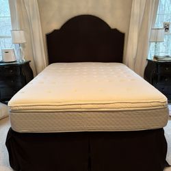 Custom QUEEN Headboard and Matching Bedskirt