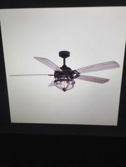 Barnes 54" indoor/ outdoor 5-blade ceiling fan with remote led bulbs included