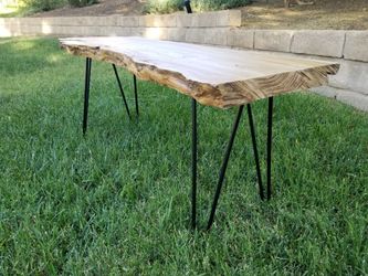 Handmade live edge Coffee Tables with hairpin legs!