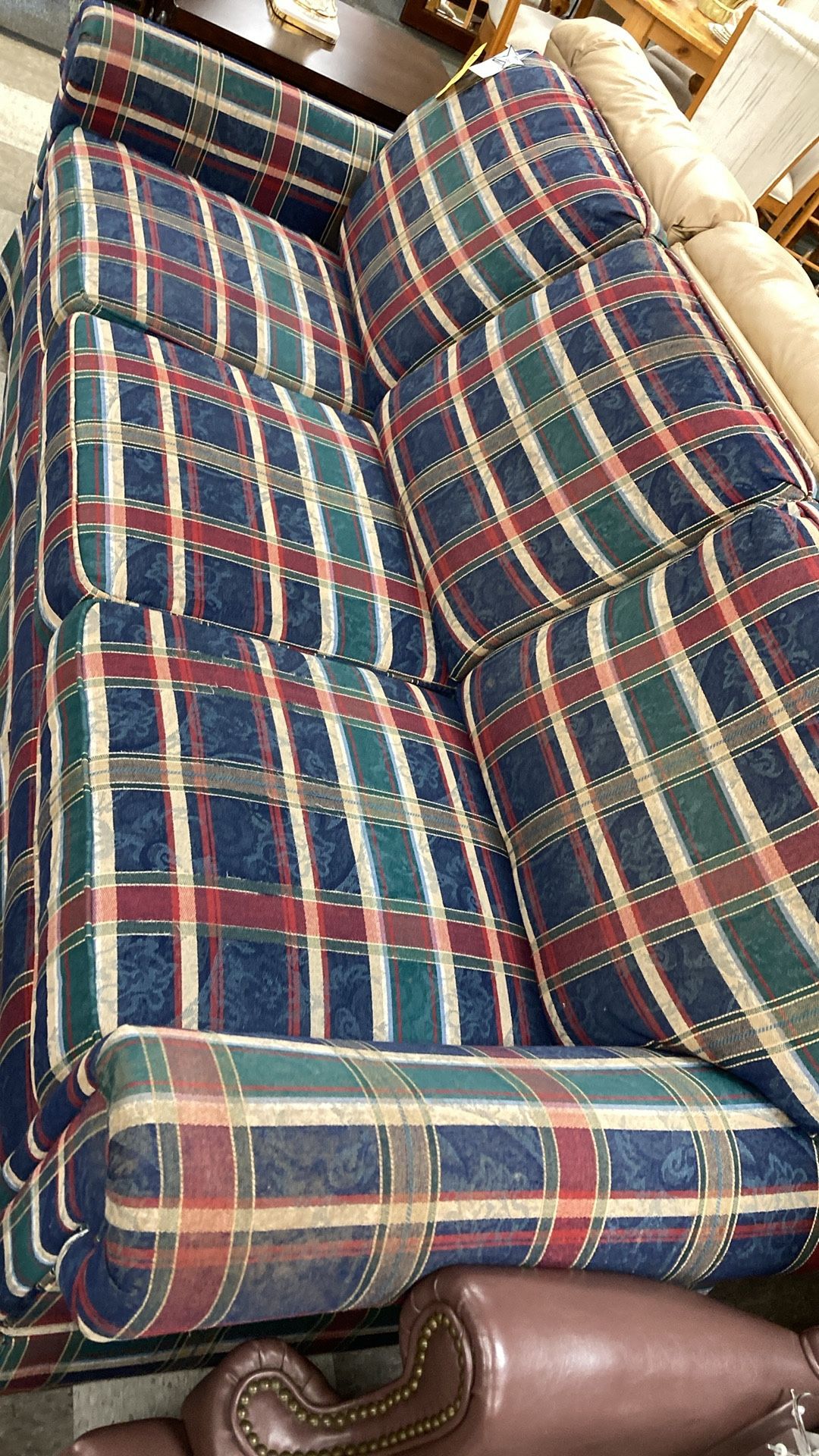 Plaid Sleeper Sofa