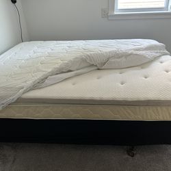 FREE Full/Double Bed: Mattress, Topper, Springs, Frame