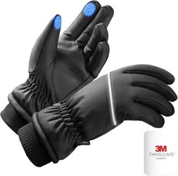 Winter Gloves Men Women Made with 3M Insulation, -20℉ GEANI-TEX Waterproof Windproof Gloves for Cold Weather, with Extended Cuffs & Touchscreen Finger