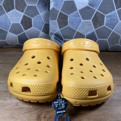 Brand New Yellow Crocs 5M/7W