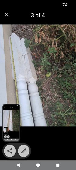 two 8-ft plus tall porch columns
