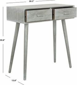 Safavieh Home Dean Mid-Century Modern Slate Grey 2-drawer Console