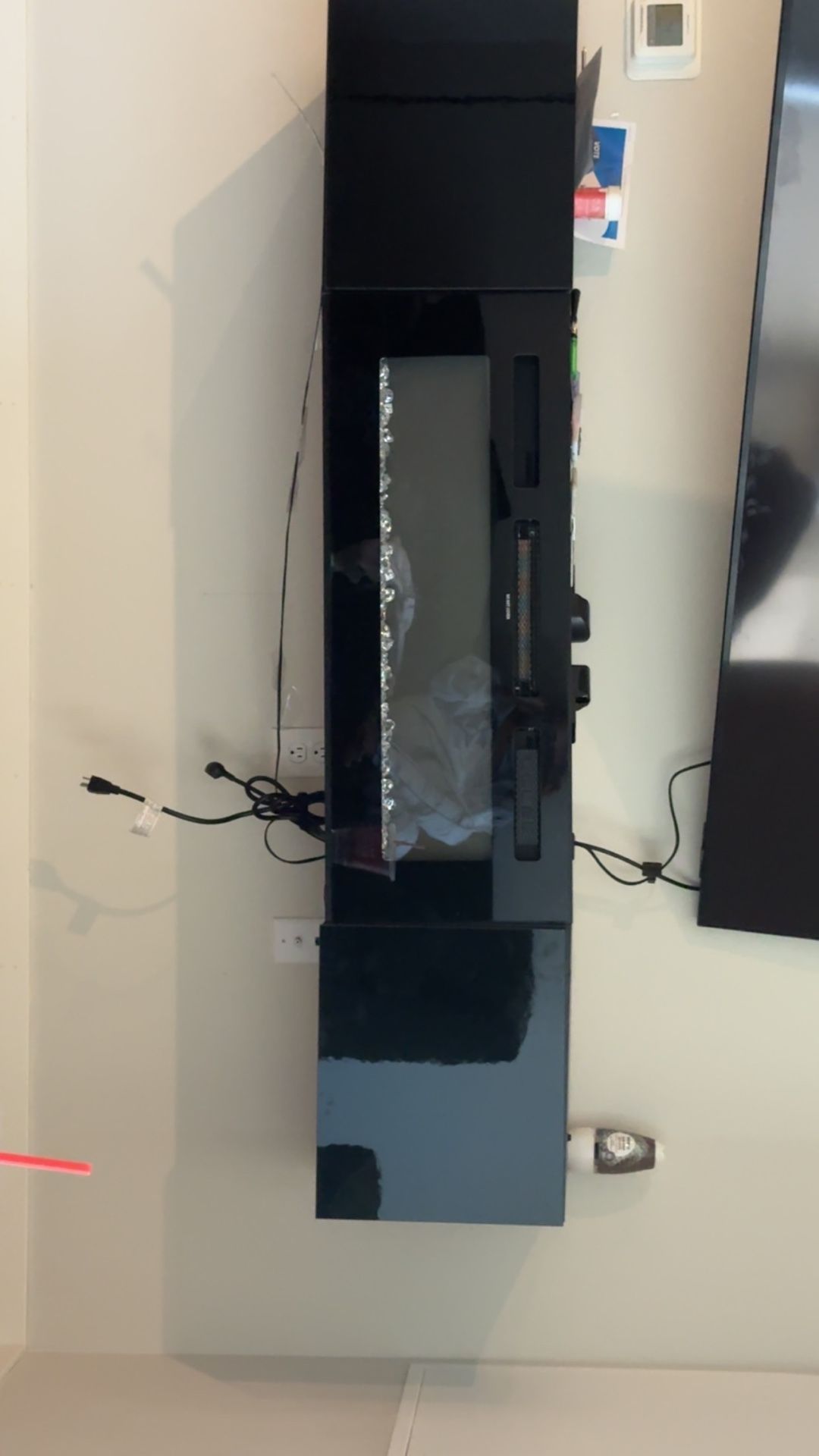 fireplace and tv