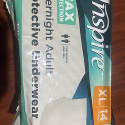 Adult Diapers Women or Men - MAX Absorbency 14 count per bag size XL
