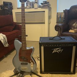 Bass Guitar + Amplifier 