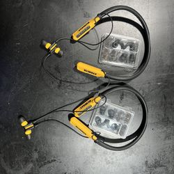 2 Dewalt head phones