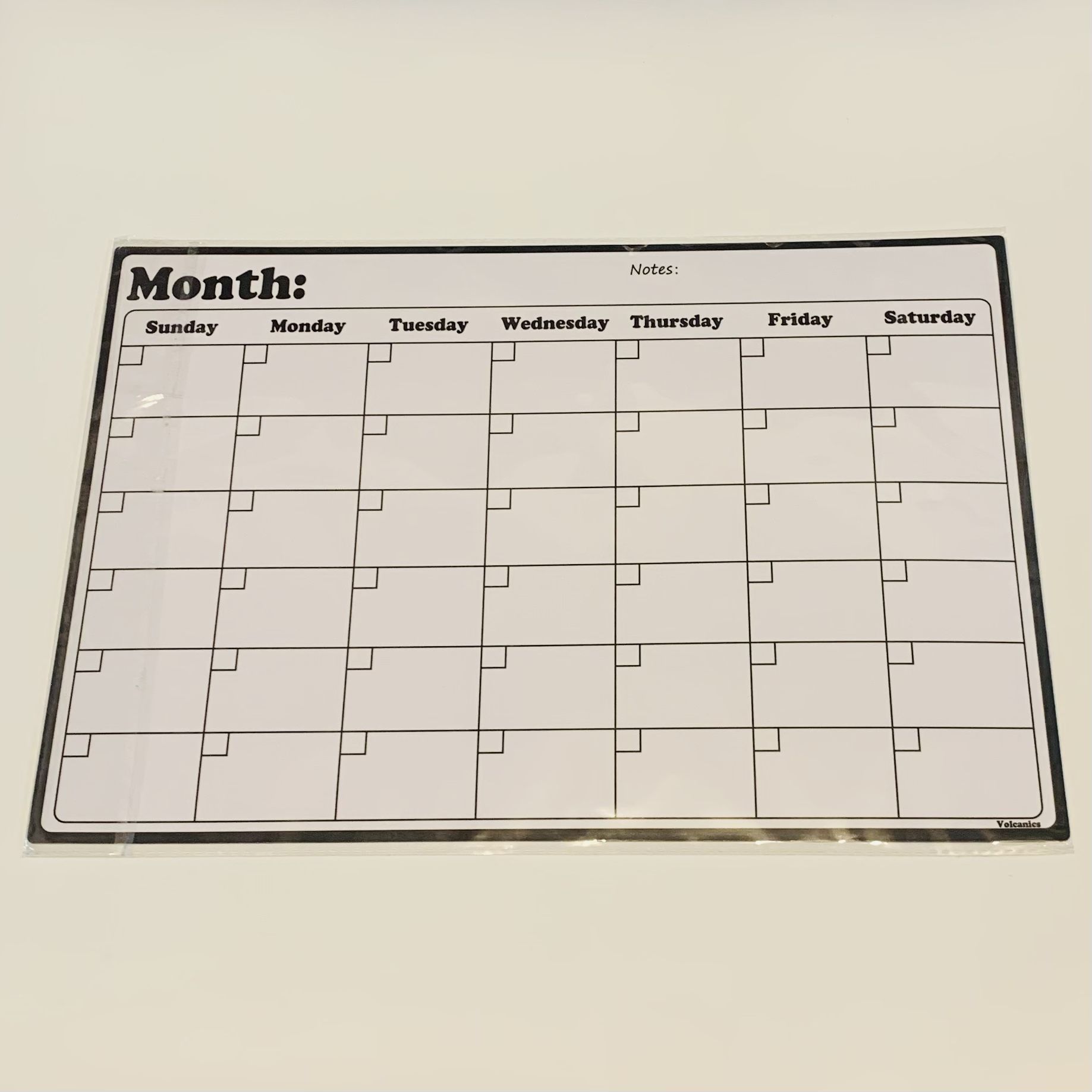 Magnetic Fridge Calendar 11.8” x 16.9” Dry Erase Whiteboard Planner Only OPEN BOX