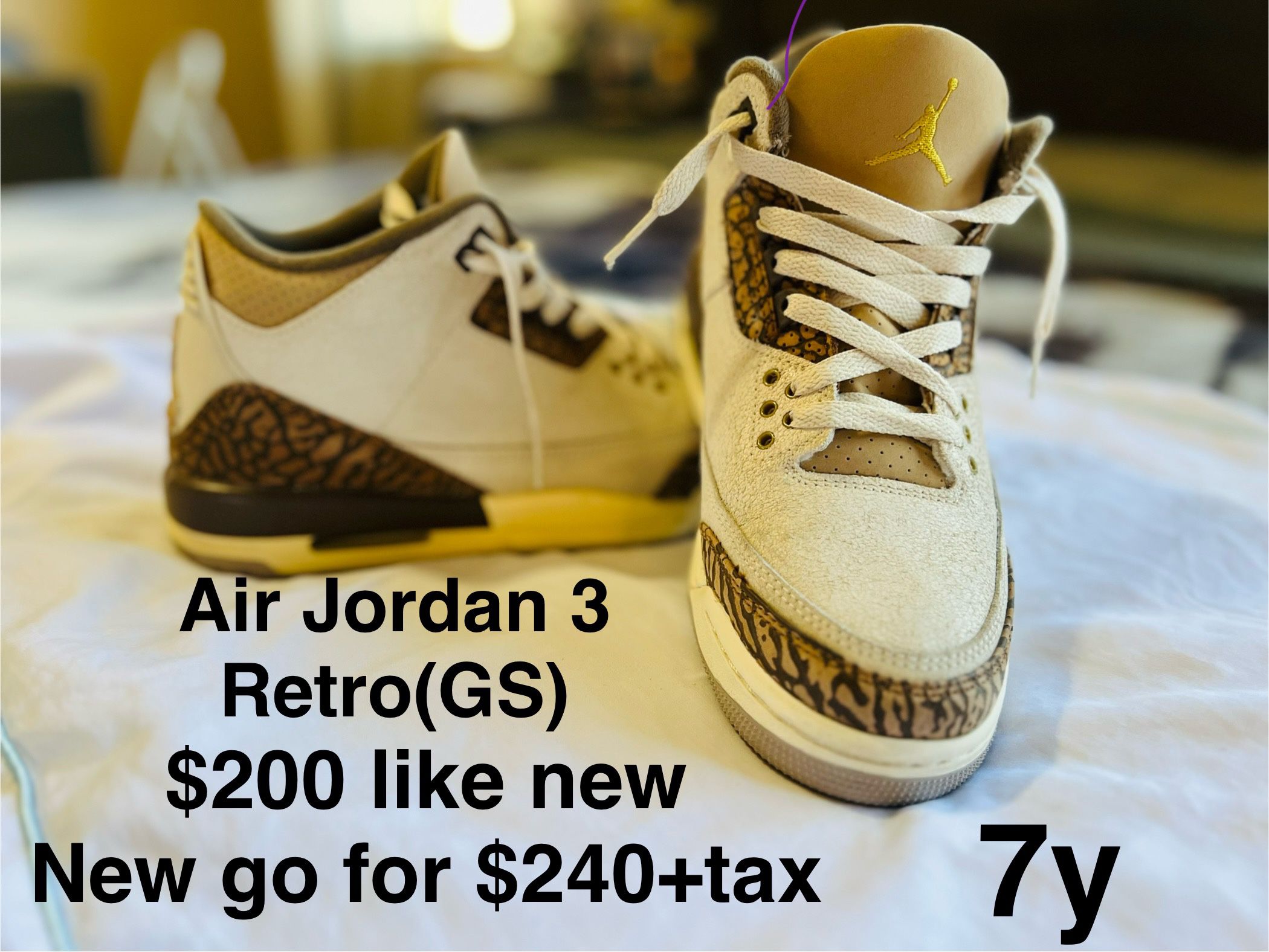 Air Jordan 3 Retro  Size 7y