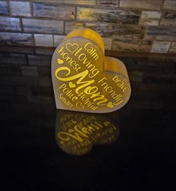 Mother's day gift. 3D printed light up heart