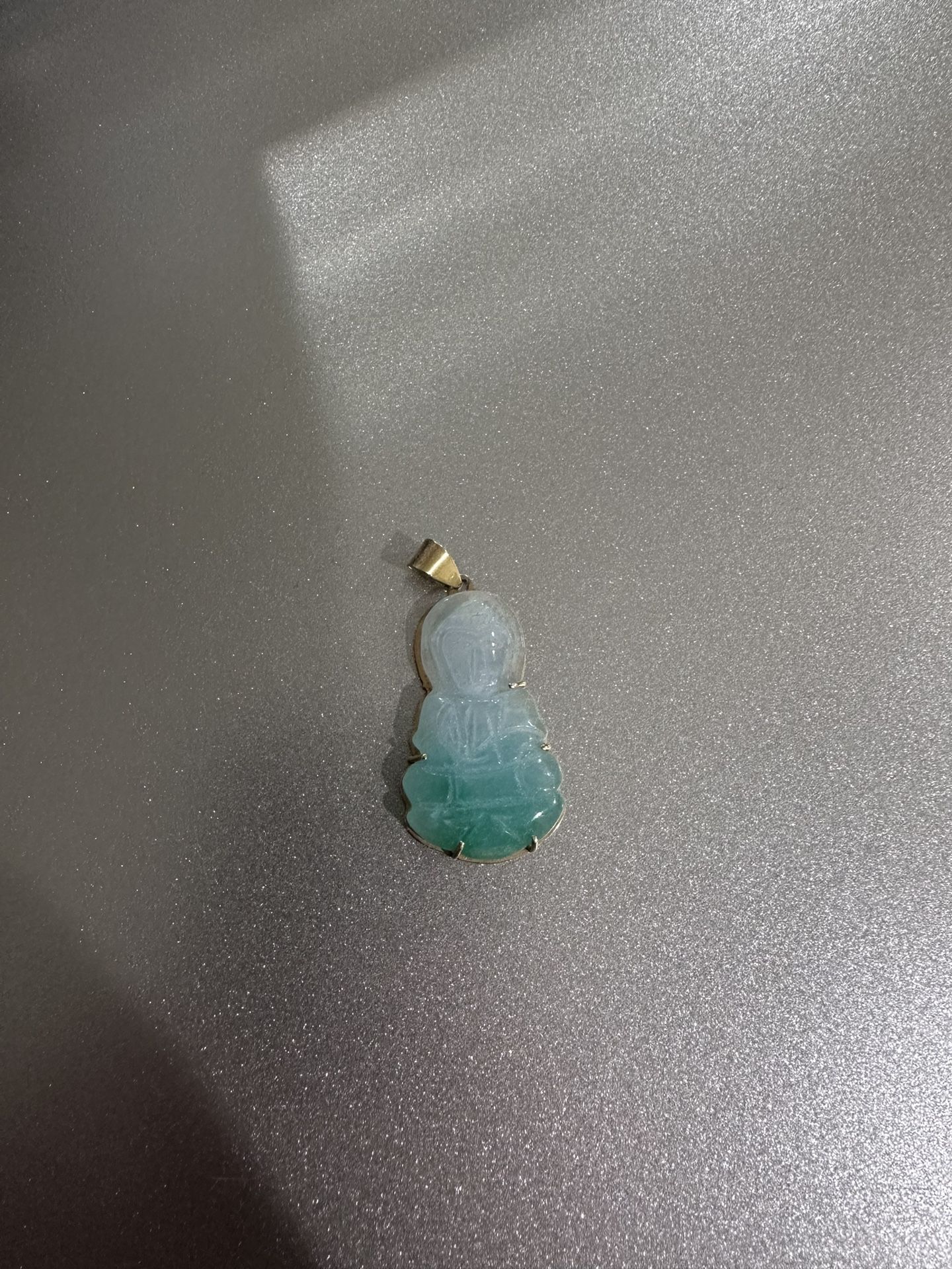 Gold/jade Buddha Pendant