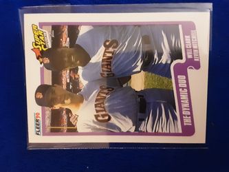 Fleer 90 Super Star Will Clark and Kevin Mitchell error