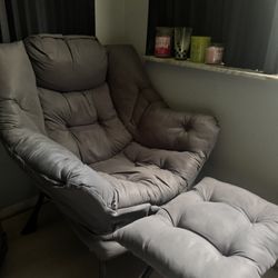 Modern Grey Lazy Chair