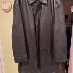 Nike Battlegrounds No 043 One Of Five Hundred Black Leather Jacket Size 3XL