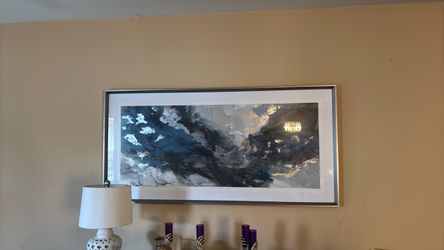 Large Framed Abstract Wall Art Print