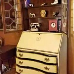 Vintage Brand named Yellow Secretary Desk 