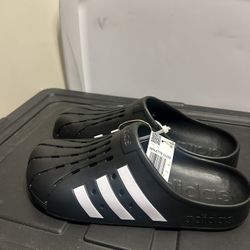 adidas Adilette Clog Black Slippers Lightweight Slip On Slides Unisex M/11 W/12 
