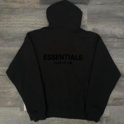 Essentials Black Hoodie – Size Small – Brand New 