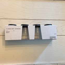 4 Brand New Ikea Seasoning Glass Containers 