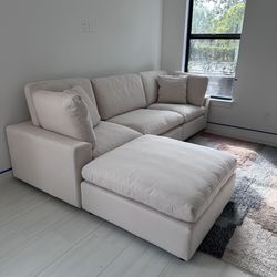 New Beige Sectional Cloud Couch Sofa