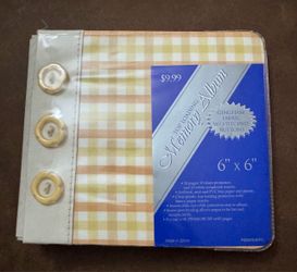 Top Loading Memory Album Gingham 6x6