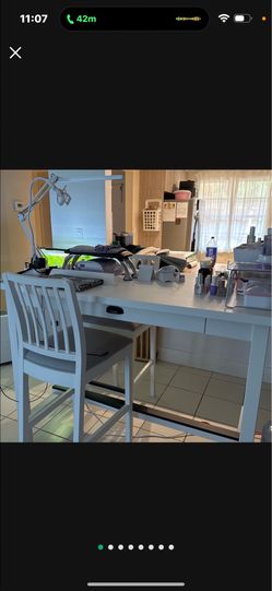 Tall table with two chairs