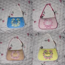 Juicy Couture Mini Velour Wristlet/Shoulder Bag