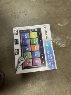 Camecho 7” double-DIN car stereo.