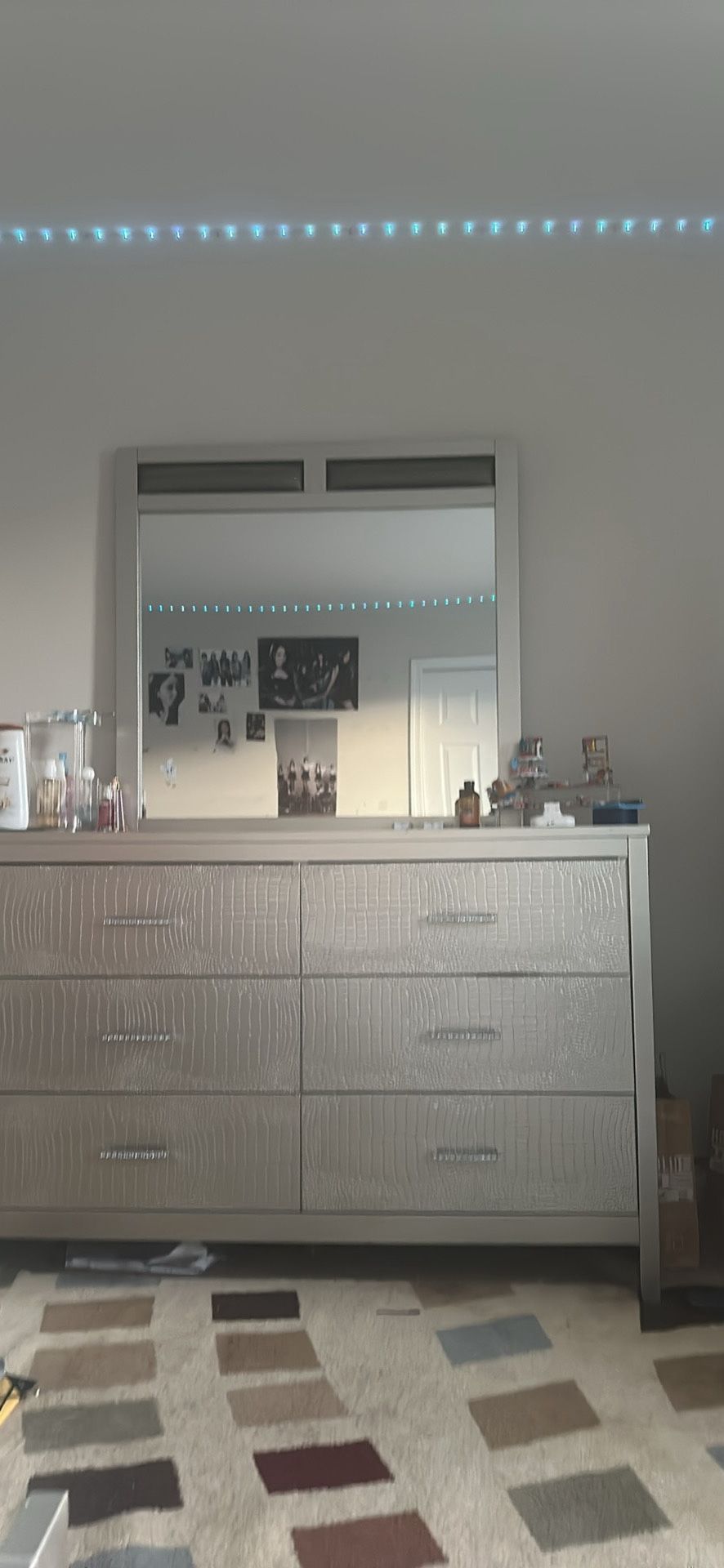Silver/ Gray Dressed with Mirror
