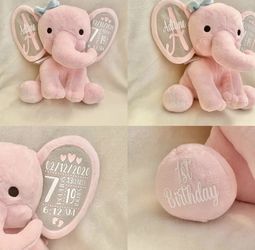 Elephant Birth Stats (Newborn gift)