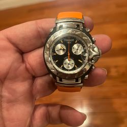Tissot TRace Chronograph T472 Orange Rubberstrap