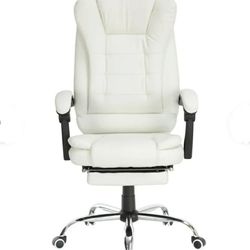 Montes Jett Executive White Leather Office Chair