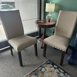 2 Tan Chairs
