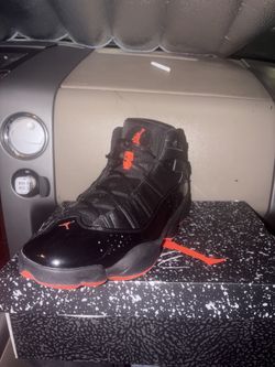 Jordan 6 Rings shoes in the Black/Infrared colorway