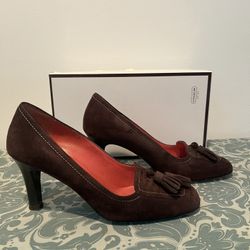 Coach Chestnut Suede Shoes. Size 9