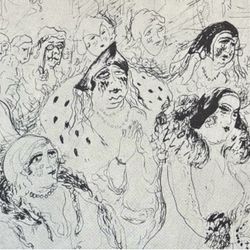 LA MESSA DELLE MADDALENE Gino Bonichi SCIPIONE 1931 Fine Art Print Vintage 40’s Antique Original Italy Italian Printed Collectible