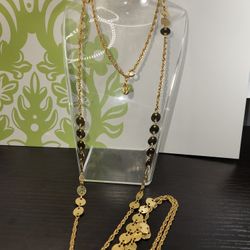 #1492 VENDOME 10K GP 1950's NECKLACE 28"INCHES
