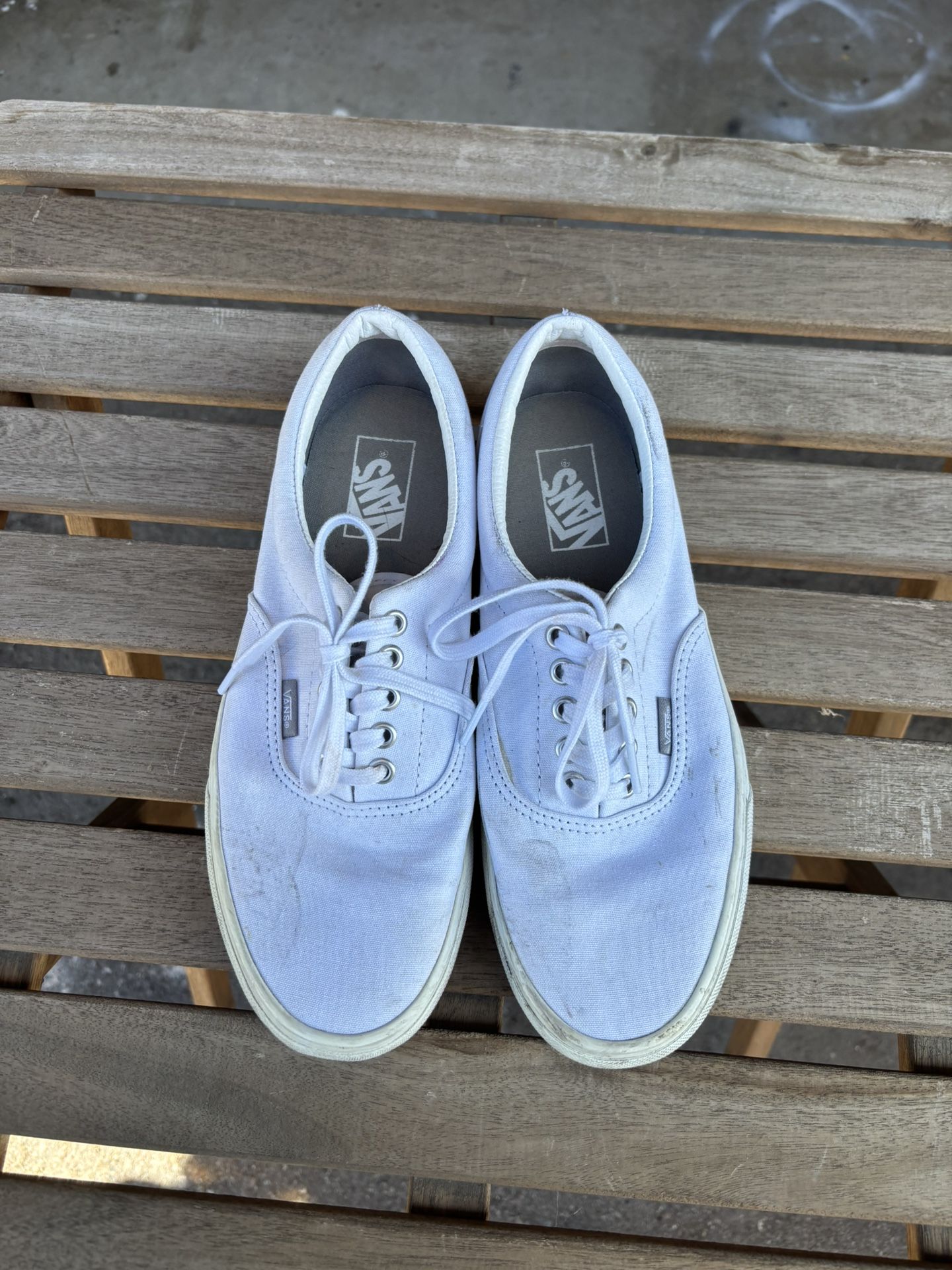 White Vans Low Top 8.5 M